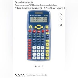 TI-15 Elementary Calculators